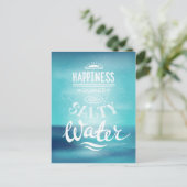 Geluk komt in zout water briefkaart (Staand voorkant)