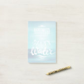 Geluk komt in zout water post-it® notes (Op bureau)
