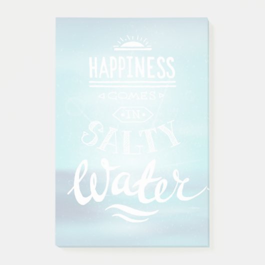 Geluk komt in zout water post-it® notes (Voorkant)