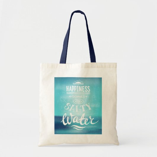 Geluk komt in zout water tote bag (Voorkant)