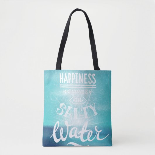 Geluk komt in zout water tote bag (Voorkant)