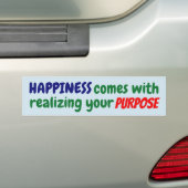 Geluk komt met het realiseren van je doel! bumpersticker (Op auto)