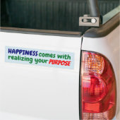 Geluk komt met het realiseren van je doel! bumpersticker (Op Truck)