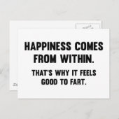 Geluk komt van binnen briefkaart (Voorkant / Achterkant)