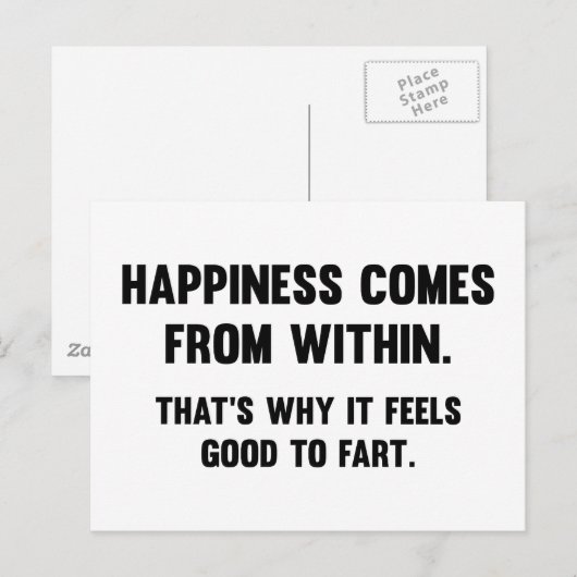 Geluk komt van binnen briefkaart (Voorkant / Achterkant)