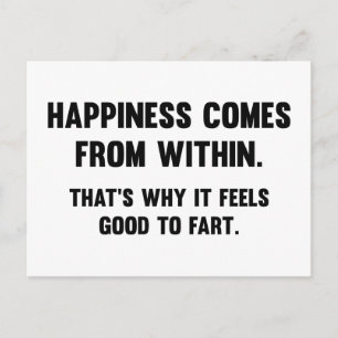 Geluk komt van binnen briefkaart