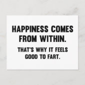 Geluk komt van binnen briefkaart (Voorkant)