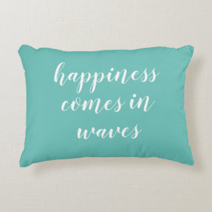 Geluk komt voor in Waves Beach Accent Pillow Kussen