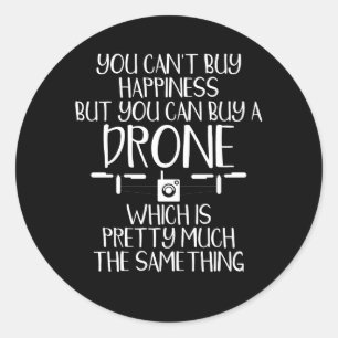 Geluk koop je niet, maar wel een drone ronde sticker