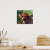 Geluk - Kop van een kalf Poster (Keuken)