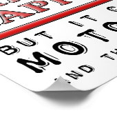 Geluk Kopen Motorfiets Grappige Poster (Hoek)