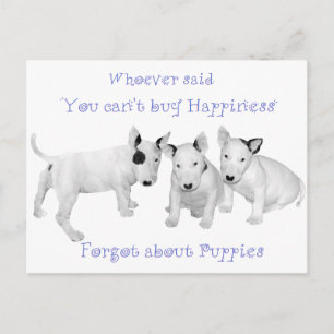Geluk kopen? Vergeet de puppy's niet! Briefkaart
