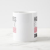 Geluk laat je nagels doen grote koffiekop (Voorkant)