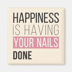 Geluk laat je nagels doen magneet