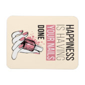 Geluk laat je nagels doen magneet (Horizontaal)