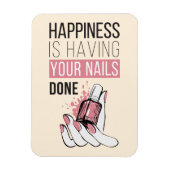 Geluk laat je nagels doen magneet (Verticaal)
