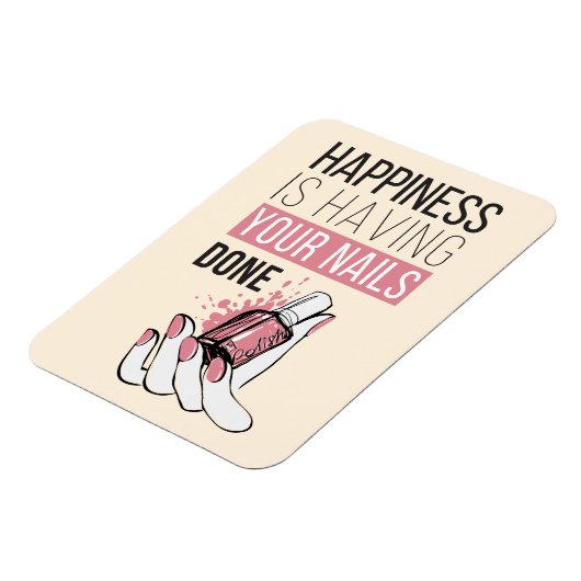 Geluk laat je nagels doen magneet (Linkerzijde)