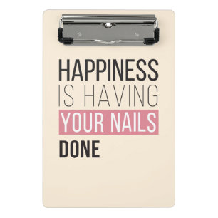 Geluk laat je nagels doen mini klembord