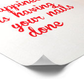 Geluk laat je nagels doen, nagelsalon poster (Hoek)