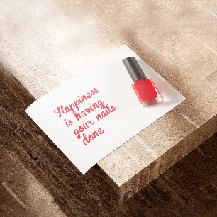 Geluk laat je nagels doen, nagelsalon poster