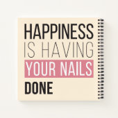 Geluk laat je nagels doen notitieboek (Achterkant)