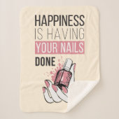 Geluk laat je nagels doen sherpa deken (Voorkant)