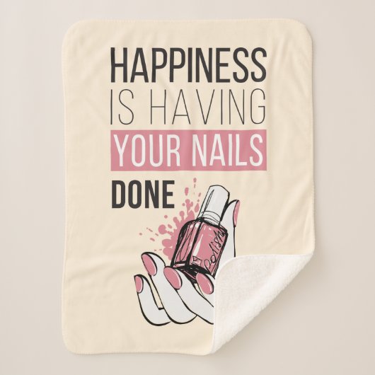 Geluk laat je nagels doen sherpa deken (Voorkant)