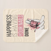 Geluk laat je nagels doen sherpa deken (Voorkant (horizontaal))