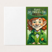 Geluk Lach op St. Patrick's Dag Kaart (Buitenkant ongevouwen)