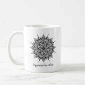Geluk leeft binnen Mandala Coffee of Tea Mok (Links)