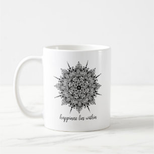 Geluk leeft binnen Mandala Coffee of Tea Mok