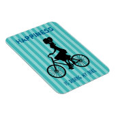Geluk leidt mijn bike - fietser Silhouette Magneet (Rechterzijde)