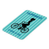 Geluk leidt mijn bike - fietser Silhouette Magneet (Linkerzijde)