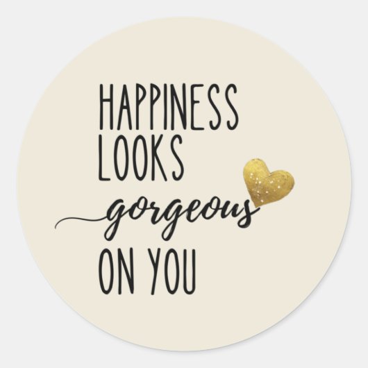 Geluk lijkt geweldig op jou ronde sticker (Voorkant)