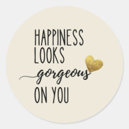 Geluk lijkt geweldig op jou ronde sticker