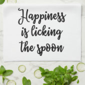 Geluk likt op de lepel theedoek (Gevouwen)