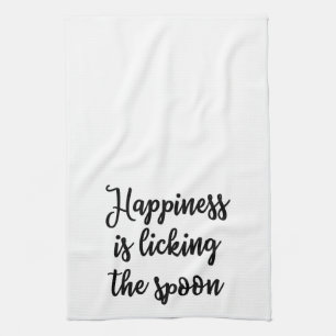 Geluk likt op de lepel theedoek