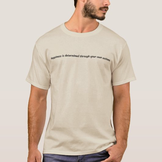 Geluk Mannen basis T-shirt (Voorkant)