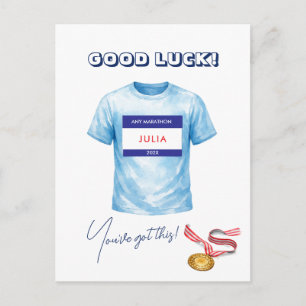 Geluk Marathonloper Sportman Sportvrouw Briefkaart