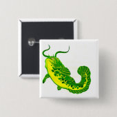 Geluk Meerval Vierkante Button 5,1 Cm (Voorkant /achterkant)