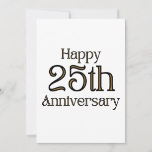 Geluk met 25-jarig jubileum uitnodiging