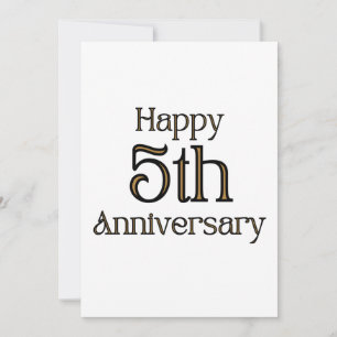 Geluk met 5-jarig jubileum uitnodiging