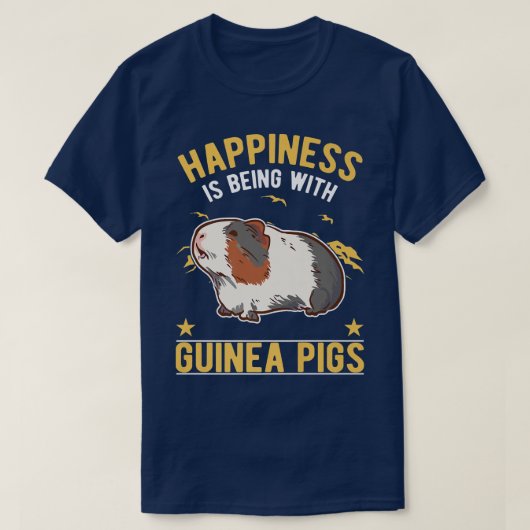 Geluk met Guinee Pigs Premium T-shirt (Design voorkant)