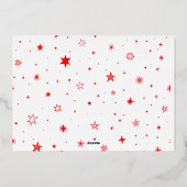 Geluk met het Nieuwe Jaar | Horizontale Foto  Folie Feestdagenkaart (Achterkant)