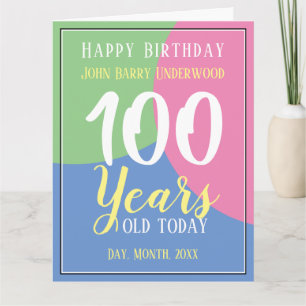 Geluk met je 100e verjaardag kaart
