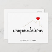 Geluk met uw nieuwe huis briefkaart (Voorkant / Achterkant)