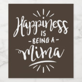 Geluk Mima Wijn Etiket (Enkel label)