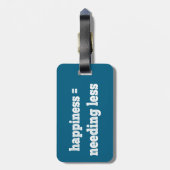 Geluk = minder nodig hebben bagagelabel (Achterkant verticaal)