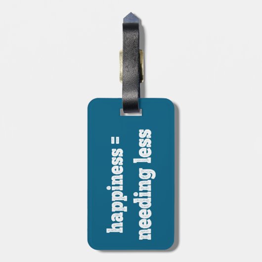 Geluk = minder nodig hebben bagagelabel (Achterkant verticaal)