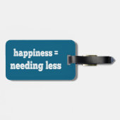 Geluk = minder nodig hebben bagagelabel (Achterkant horizontaal)